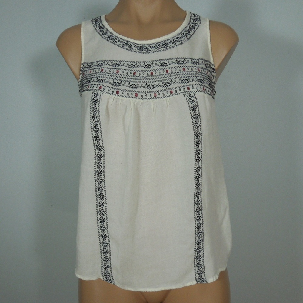 Cynthia Rowley Intricate Thread Pattern Tank Top